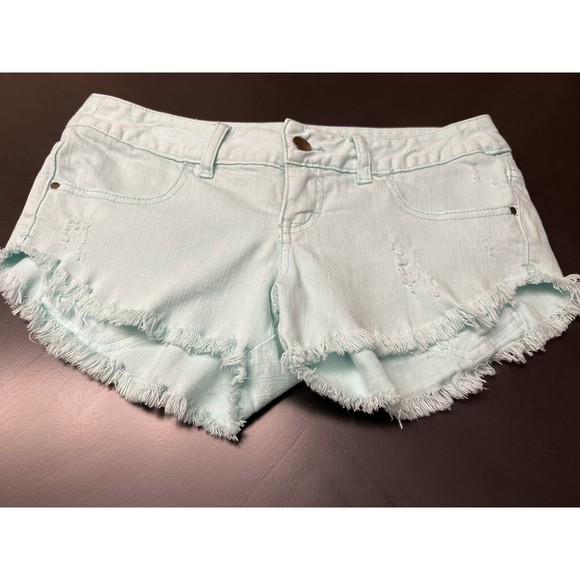Billabong laneway denim shorts raw hem size 1 mint - Picture 3 of 12